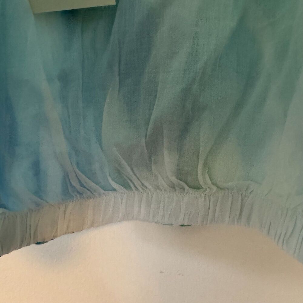 NWT Elan Women's White Cotton Puffy Elastic Waist Tank Top Large - Picture 4 of 7